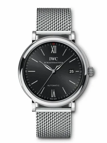 IWC Portofino Automatic Stainless Steel / Black / Long Milanese IW3565-10 (IW356510)